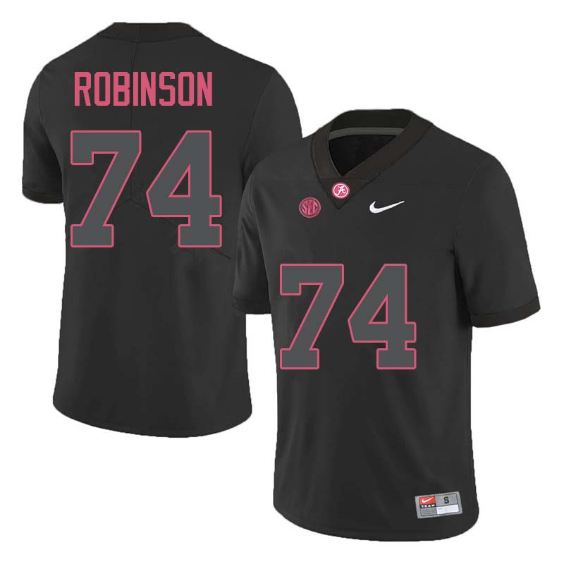 Alabama Crimson Tide Men's Cam Robinson #74 Black NCAA Nike Authentic Stitched College Football Jersey YD16U72FM